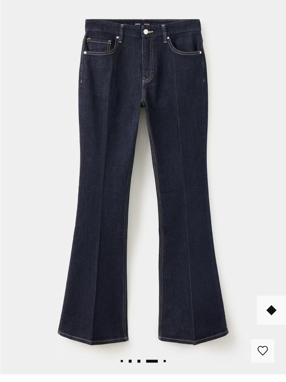 Mango Dark Indigo Flare Jeans